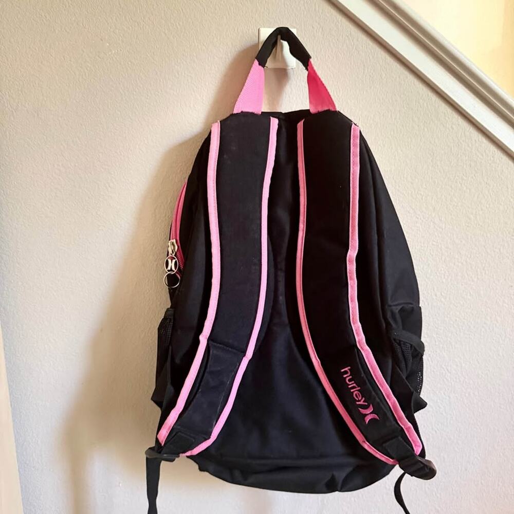 Hurley Backpack - Black with Pink Accents - Picture 2 of 9